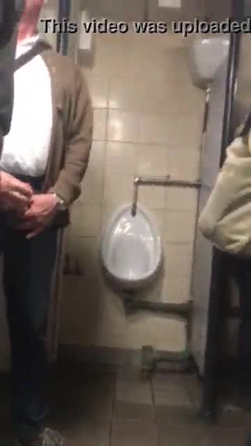 Masturbating a stranger in a public bathroom