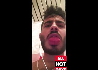 Horny man jerking dick and cum - 4hm3t 3670