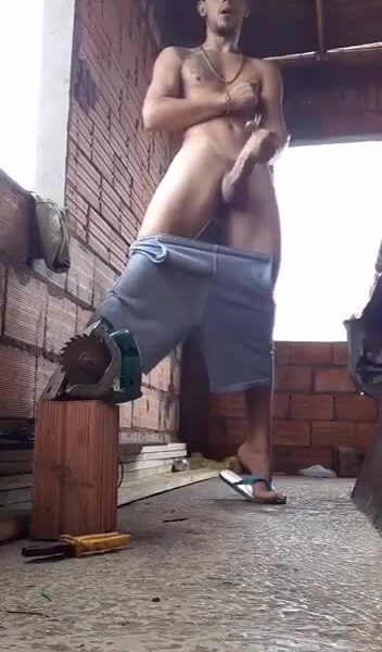 Jerking off very early in the morning in front of the neighbors