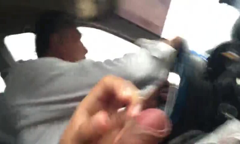 Masturbating next to the taxi driver