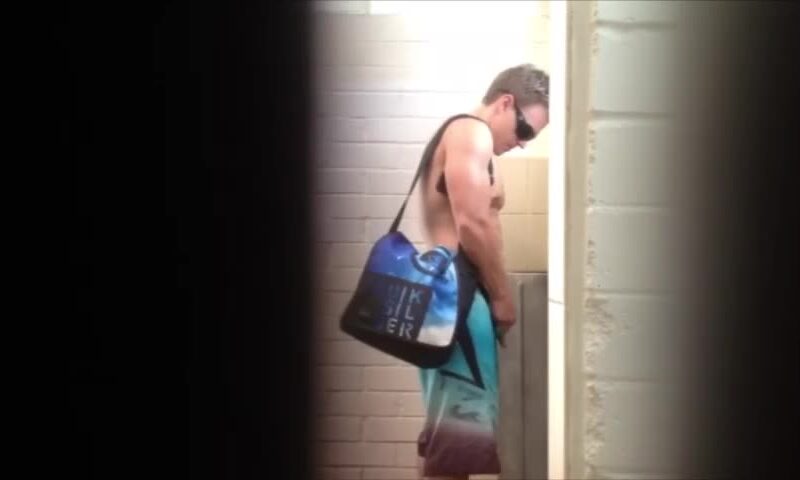 Spying in the gym bathroom